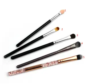 Custom Logo Multicolor Single Eyes Cosmetic Makeup Brush Professional Blending Fan Eye Shadow Brush