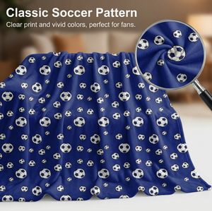 Football Series Printed 100% Polyester Soft Flannel High Grade Sofa <strong>Throw</strong> Blanket for Home Decor All-Season Use - Product Image 4