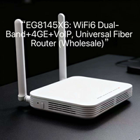 Faster XG-PON ONU 4 2.5GE 3GE 2USB HiSilicon English WiFi6 Easy Mesh 10G Gateway FTTH Fiber Router 12V Used HN8145X6 EG8145X6