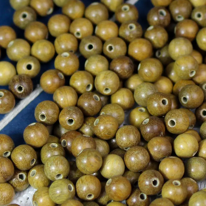 100 pièces/lot perle en bois naturel bois de santal bouddha perle entretoise en vrac pour la fabrication de bijoux