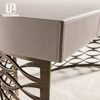 Table de toilette moderne et simple, nouvelle conception, petite, blanche, de luxe, pour salon, en contreplaqué laqué, fournie directement par l'usine