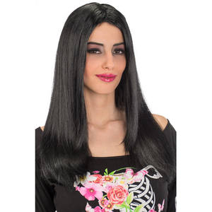 PARRUCCA LUNGA LISCIA NERA DA DONNA, TAGLIA UNICA - Product Image 1