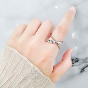 <span class=keywords><strong>Anillo</strong></span> de ansiedad minimalista para niñas y mujeres, anillos giratorios para hombres, <span class=keywords><strong>anillo</strong></span> de cuentas en espiral de acero inoxidable antiestrés, regalo de joyería - Product Image 2