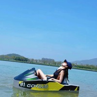 Karting Électrique Nautique pour Adulte 52 kWh 18 kW 75 Ah, Mini Bateau Jet Rapide, Moto Marine Compacte, Pêche et Glisse sur l'Eau