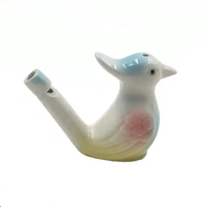ของเล่นสำหรับอาบน้ำสำหรับเด็กนกหวีดนกน้ำเซรามิกรูปขลุ่ยดินเผาแบบวินเทจ - Product Image 1