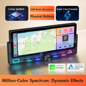 Radio para Auto SEMAITU de 6.8 Pulgadas y 1.5 Din con Carplay Inalámbrico y Android Auto, Reproductor MP5, Compatible con Bluetooth 5.1/FM/<span class=keywords><strong>AM</strong></span>/Pantalla IPS - Product Image 2