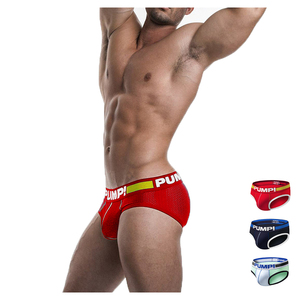 Slip da <span class=keywords><strong>Uomo</strong></span> in Morbido Cotone Traspirante con Logo Personalizzato, <span class=keywords><strong>Intimo</strong></span> Sexy Tinta Unita, Slip Modellanti per <span class=keywords><strong>Uomo</strong></span> - Product Image 1