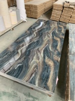 Panneau décoratif mural Flexible et brillant, feuille/panneau de marbre en Pvc Uv