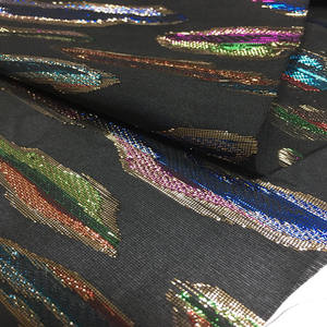 Chifón Jacquard con <span class=keywords><strong>Corte</strong></span> de Flores y Hilo Lurex Plateado y Dorado para Moda Femenina - Product Image 6