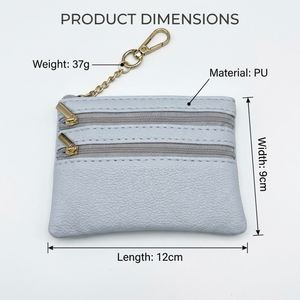 Factory Direct Price Women Coin Purse Customizable Logo ODM OEM <b>Small</b> Promotional <b>Gift</b> Set Lychee Pattern Mini Pouch - Product Image 2