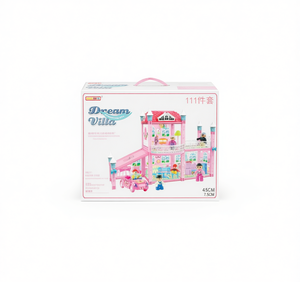 Casa delle bambole Dream Villa, set di giocattoli in plastica da 111 pezzi, 45 cm, per ragazze dai 5 ai 7 anni - Product Image 1