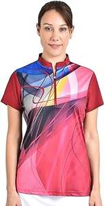 Camicia da Bowling da donna personalizzata camicia da Bowling all'ingrosso con cerniera 1/4 sublimazione da Bowling - Product Image 3