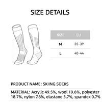 Calcetines de Esquí Personalizados de Lana Merino, Calcetines Térmicos Cálidos hasta la Rodilla para Snowboard, para Hombre y Mujer
