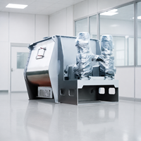 Mélangeur horizontal à pales industrielles CE en acier inoxydable 304 pour le traitement des poudres alimentaires, des céréales, des épices et des produits chimiques