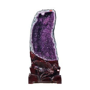 Gros naturel Uruguay minerai brut améthyste grotte Crystal Cave sac d'argent pour magasin géomancie - Product Image 4