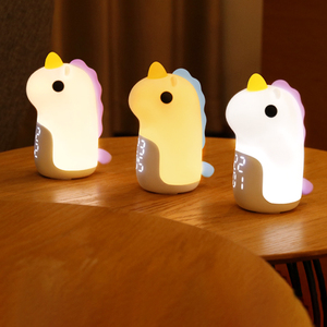 Cartoon Digital Unicorn <strong>Alarm</strong> <strong>Clocks</strong> for Kids Music Student Silent Sleep Training Bedside Decor Wholesale Calendars Radio - Product Image 2