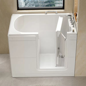 Mandrex Petit Rectangle Autoportant Acrylique Walk-In Assise Massage Combo Air Whirlpool Aide au <span class=keywords><strong>Bain</strong></span> pour Personnes Âgées Egouttoir - Product Image 1