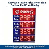 Letrero LED de 12 Pulgadas para Gasolinera, 8.889/10, Caja de Luz, Pantalla de Precios de Combustible para Exteriores, Personalizable
