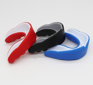 Protector bucal doble Slim Fit Boxing Rugby Softball para adultos y jóvenes Material EVA duradero que funciona con tirantes - Product Image 3