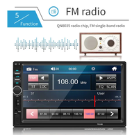 Radio Universal para Auto 2 DIN 7018B, Pantalla Táctil HD de 7 Pulgadas, Reproductor MP5, Compatible con Mirror Link y Bluetooth, Directo de Fábrica, MOQ Bajo, OEM