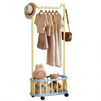 Porte-manteau multifonctionnel sur pied en fer pour la maison, séchoir à linge pour balcon et chambre avec tringle mobile