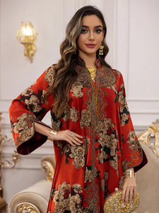 2026 <b>Eid</b> Ramanda Abaya Women Muslim <b>Dress</b> Islamic Clothing Dubai Elegant Robe Femme Jalabiya <b>for</b> Women - Product Image 5