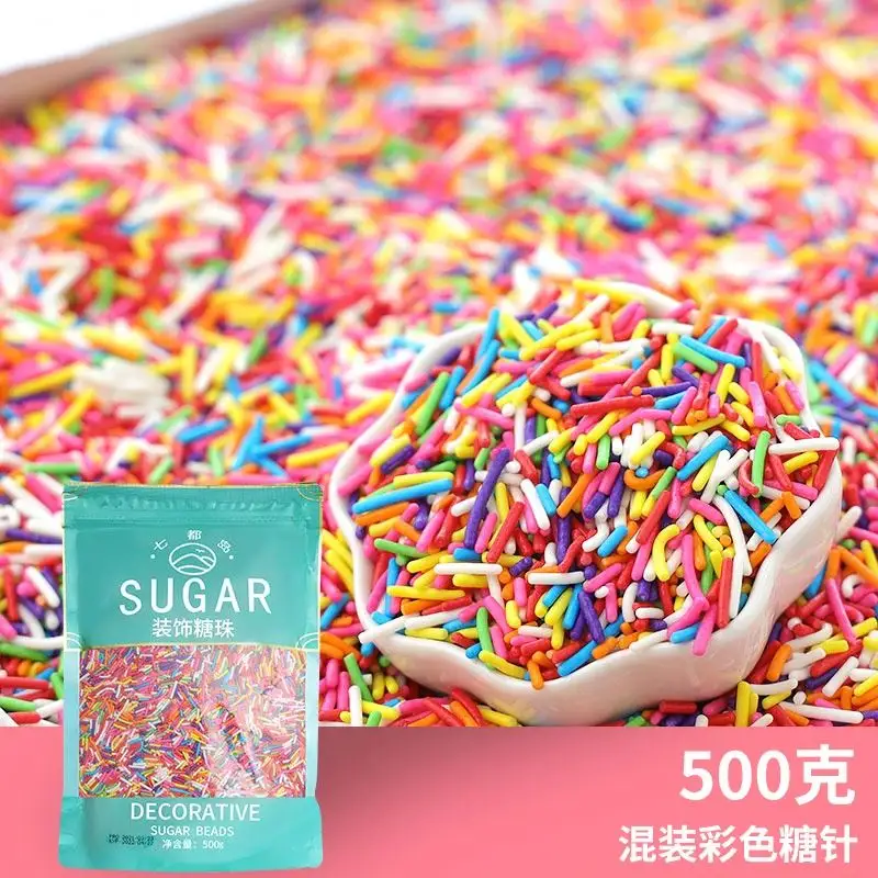 Rainbow multicolore sucre brins vermicelle Gâteau Décorations Paillettes 30 g