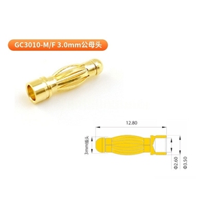 Juego de Conectores de Cobre Puro Chapados en Oro Amass GC3010-M GC3010-F de 3.0 mm, Corriente Continua de 20 A para Motor RC y ESC - Product Image 3