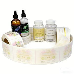 Étiquette autocollante imprimée pour produits de santé, étiquette de boisson nettoyante au supplément de vitamine C, étiquette de jus en BOPP nacré - Product Image 1