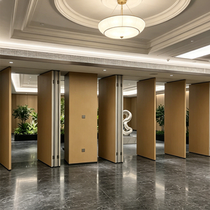 Dernière conception de cloison amovible en bois pliable, mur acoustique intérieur mobile, cloison coulissante pour auditorium - Product Image 1