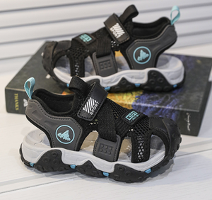 รองเท้าแตะน้ำหนักเบาสำหรับเด็กสำหรับเด็กชายและเด็กหญิง รองเท้าแตะแบบเปิดนิ้วเท้าระบายอากาศได้ดีและกันลื่นสำหรับเด็ก - Product Image 4