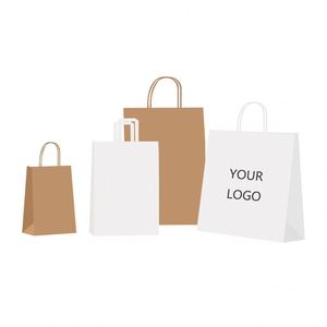 Bolsas de Regalo de Papel Kraft Blanco Ecológicas y Personalizables, Reciclables, con Logotipo de Tienda de Ropa para Calcetines, Zapatos y Pieles - Product Image 3