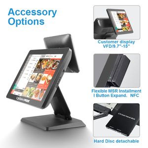 15 "offline POS hệ thống máy với máy quét mã vạch ngăn kéo tiền mặt với máy in tiền mặt đăng ký tất cả trong một POS thiết bị đầu cuối - Product Image 5