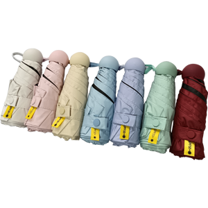 Parapluie compact pliable pas cher pour femme, avec logo imprimé, 5 plis, ouverture manuelle, protection UV, format <span class=keywords><strong>de</strong></span> poche, pour sac - Product Image 2