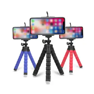 Mini tripé flexível para câmera, suporte de tripé para iphone, xiaomi, huawei, smartphones, gopro 8, 7, 5