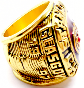 Bague de champion des jeux de 1998 des Detroit Red Wings, plaquée or rose, en alliage, accessoires de mode européens et américains, collection de souvenirs - Product Image 2