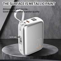 Batterie Externe Portable OEM à Charge Rapide 10000/20000mAh avec Câble Type-C et Micro USB Intégré, Li-Polymère 2-en-1 Ultra Mince à Charge Rapide