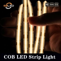 Bande LED COB en gros 12V 24V 320 LED/m Sans points CRI90 Découpable 3000K 4000K 6500K IP65 pour éclairage de meuble Commercial CE RoHS OEM