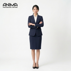 Traje de Dos Piezas Premium ANIMA para Mujer, Corte Clásico, Absorbe la Humedad, Ropa Formal para Reuniones de Oficina, Diseño a Medida de Fábrica - Product Image 1