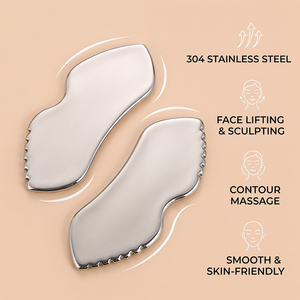 Engranaje <span class=keywords><strong>en</strong></span> forma de labio de acero inoxidable 304, placa Gua Sha, tablero de Guasha para el cuidado de la piel, herramienta de raspado para masaje corporal Facial para belleza - Product Image 1