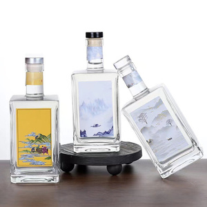 <span class=keywords><strong>Prix</strong></span> <span class=keywords><strong>de</strong></span> gros Crystal Clear 500ml 750ml Bouteilles <span class=keywords><strong>de</strong></span> <span class=keywords><strong>Gin</strong></span> en verre carré Whisky Vodka <span class=keywords><strong>Bouteille</strong></span> pour Tequila - Product Image 6