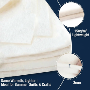 Sábana Ligera de 150 g/m², 100 % Algodón Natural, Sin Aditivos, Suave y Transpirable, para Edredones de Verano y Manualidades - Product Image 2