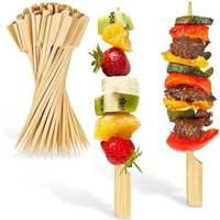 Brochettes de barbecue plates en bambou Teppo jetables, écologiques, de qualité supérieure, prix usine, en vrac