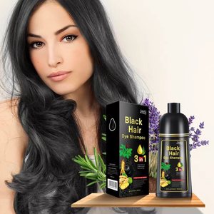 Tinta per Capelli Semi-Permanente alle Erbe con Zenzero e Ginseng, Senza Ammoniaca e PPD, Copre i Capelli Grigi/Bianchi, Colore <span class=keywords><strong>Marrone</strong></span>/Nero, Modello Crema - Product Image 3