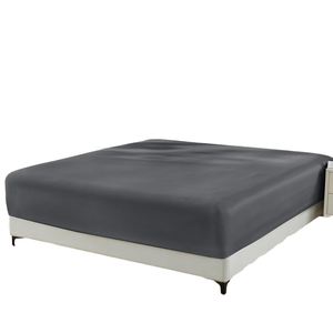 <span class=keywords><strong>Drap</strong></span>-<span class=keywords><strong>housse</strong></span> en rayonne de bambou de 16 pouces <span class=keywords><strong>Drap</strong></span> de fond de refroidissement super doux 4 sangles de coin élastiques Draps plats ajustés foncés - Product Image 1