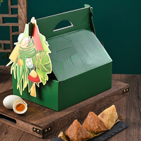 Boîte à empanadas pliable de luxe avec logo personnalisé, en matériaux recyclés, forme unique haut de gamme, emballage alimentaire avec poignée pour la restauration rapide