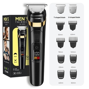 ชุดเครื่อง<span class=keywords><strong>โกน</strong></span>หนวด<span class=keywords><strong>ไฟ</strong></span>ฟ้า 2-in-1 พร้อมเครื่องเล็มหนวดเครา แบบไร้สาย ชาร์จไฟได้ สำหรับผู้ชาย แบตเตอรี่ 1200mAh ใช้งานได้นาน 180 นาที - Product Image 5