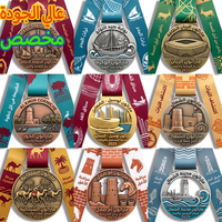Maßgefertigte Medaille 3D Zinklegierung Ägypten Marathon Gold Silber Bronze Beschichtete Metall-Auszeichnung für Kairo Alexandria Luxor Laufrennen Souvenir
