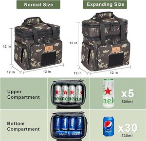 Muestra gratuita de neveras portátiles de TPU para senderismo con logotipos de colores personalizados, nevera portátil y aislada de TPU de 840D, tipo bolsa. - Product Image 6
