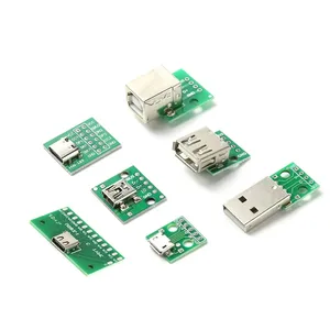 USB Male Connector / MINI MICRO USB to DIP Adapter female connector 2.54 Connector B Type-C USB2.0 3.0 Female PCB Converter